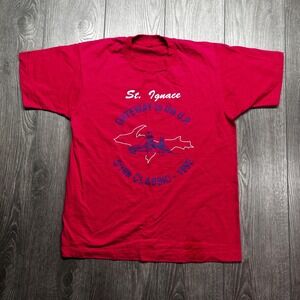 Vintage San Fransisco 1992 T shirt Bridge Large Nature Marathon Pink